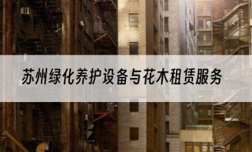 苏州绿化养护设备与花木租赁服务