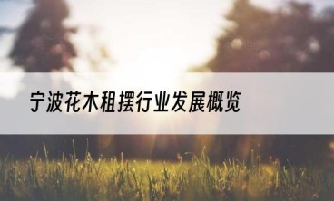 宁波花木租摆行业发展概览