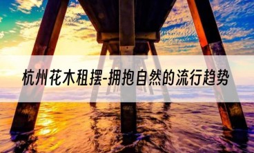 杭州花木租摆-拥抱自然的流行趋势