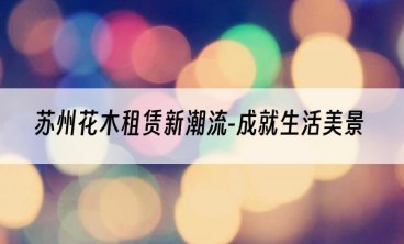 苏州花木租赁新潮流-成就生活美景