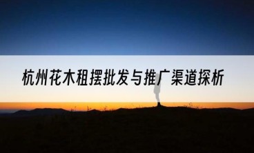 杭州花木租摆批发与推广渠道探析