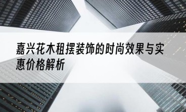 嘉兴花木租摆装饰的时尚效果与实惠价格解析