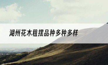 湖州花木租摆品种多种多样