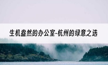 生机盎然的办公室-杭州的绿意之选