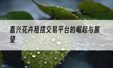 嘉兴花卉租摆交易平台的崛起与展望